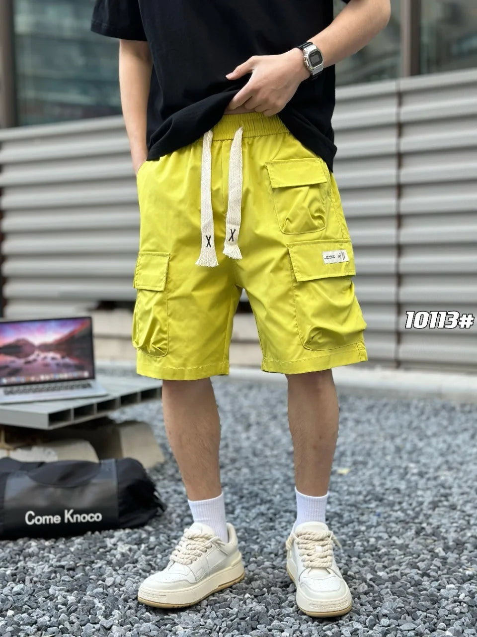 2024 Summer American Tooling Shorts Men's Multi-pocket Quick-drying Shorts Breathable Straight Five-point Pants Streetwear
