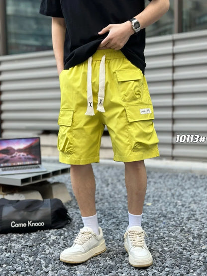 2024 Summer American Tooling Shorts Men's Multi-pocket Quick-drying Shorts Breathable Straight Five-point Pants Streetwear