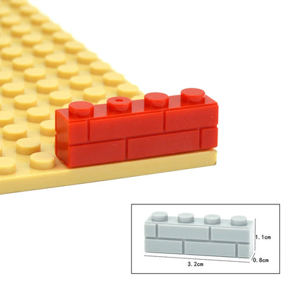 DIY Wall Bricks 1x4 1x3 1x2 Dots Thick Building Block Educational Creative House Contruction Toys Compatible With 15533 For Kids
