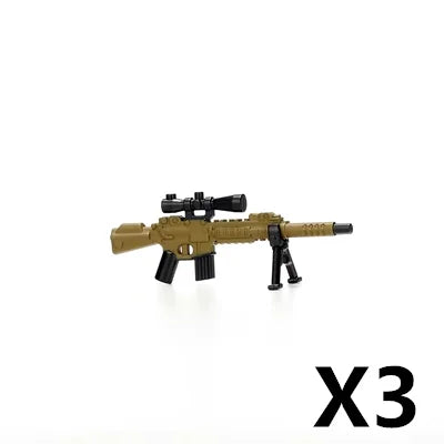 WW2 German Weapon Building Block 98K Two-color Gun US M1911 Soviet RPG Military Soldier Figure Accessories Rifle Pistol Toy C349
