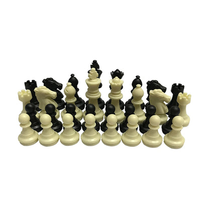 32 Pieces ABS Kids Chess Piece Portable Replacement Developmental Household School Toy Plaything Birthday Gift White