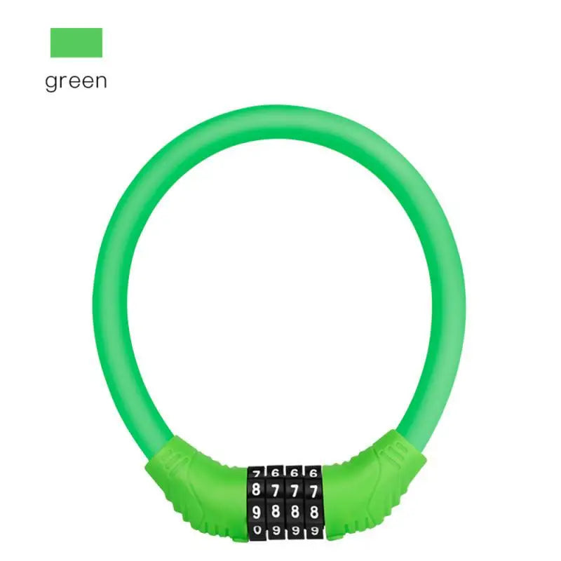 Bicycle Lock Anti-theft 4Digit Password Mountain Road Bike Safety Lock Portable Chain Number Lock Motorcycle Combination Padlock