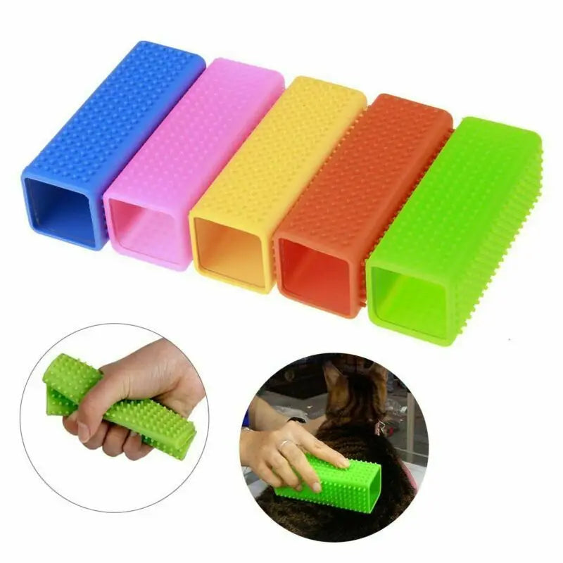 Silicone Hollow Rubber Pet Dog Cat Hair Remover Cars Furniture Carpet Clothe Sofa Cleaner Brush Cat Massage Clean Hair Brush