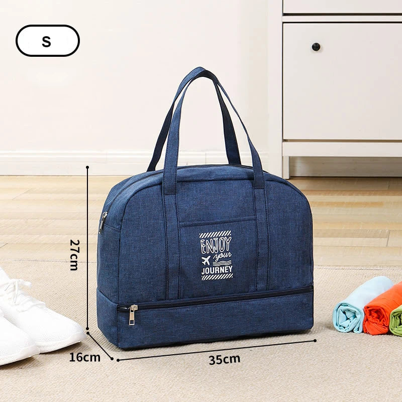 Fashion Folding Travel Bag Unisex Oxford Travel Weekend Overnight Bags Large Capacity Hand Luggage Tote Duffel Accessor Supplies