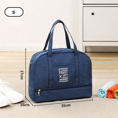 Fashion Folding Travel Bag Unisex Oxford Travel Weekend Overnight Bags Large Capacity Hand Luggage Tote Duffel Accessor Supplies