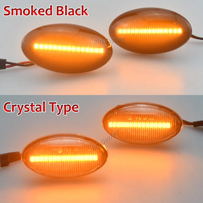 2pcs super bright For MINI Cooper R50 R52 LED Dynamic Side Marker Light Side Repeater Blinker Lamp