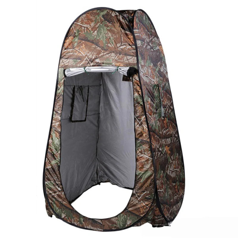 Single Hide Portable Privacy Shower Toilet Camping Pop Up Tent UV Function Outdoor Dressing Photography Green & Blue Fishing WC