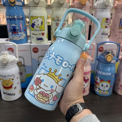 Sanrio Kuromi Water Cup Student Children's Cute Plastic Cup with Lid Straw Cup Straight Drinking Cup Festival Water Cup