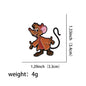 Cartoon Yellow Bear Pig Soft Enamel Pin Children Brooch for Clothes Briefcase Metal Badges Lapel Pins for Backpack Accessories