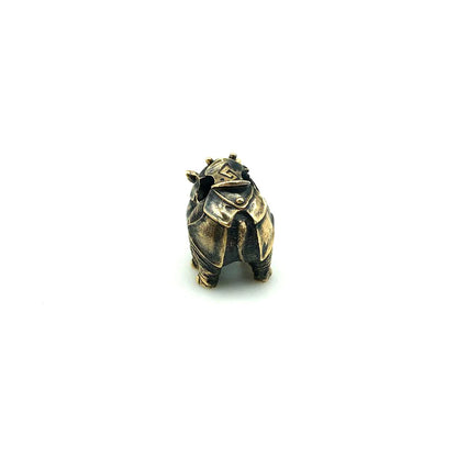 Rhino Knife Paracord Rope Beads Outdoors DIY Tools EDC Brass Personality Lanyard Pendants Knot Necklace Key Rings Accessories