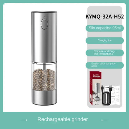 USB Rechargeable Salt Grinder Peppers   Spices Mill Adjustable Coarseness Mills Electric Automatic Salt and Pepper Grinder Set