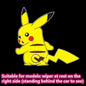 Pokemon Cute Pikachu Reflective Wiper Decorative Stickers Car Rear Window Wagging Tail Modification Decals Children's Toys