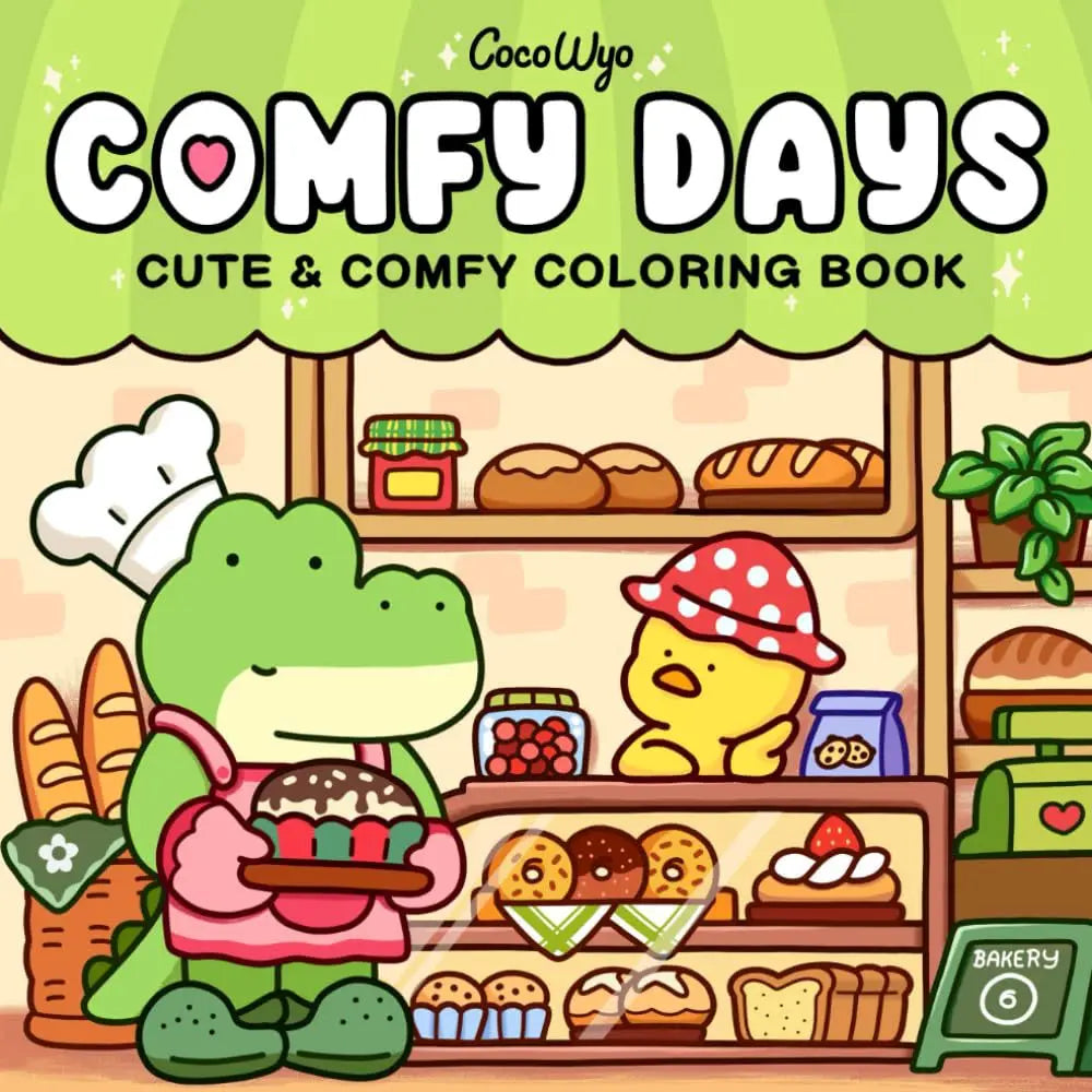 Cartoon Coloring Book For Adults And Teens Featuring Adorable Creatures for Christmas Gifts To Relax In A Cozy Hygge Moment