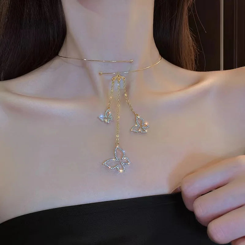 2023 New Fashion Trend Light Luxury Elegant Delicate Pearl Double Layer Heart Necklace Ladies High Jewelry Party Gifts Wholesale