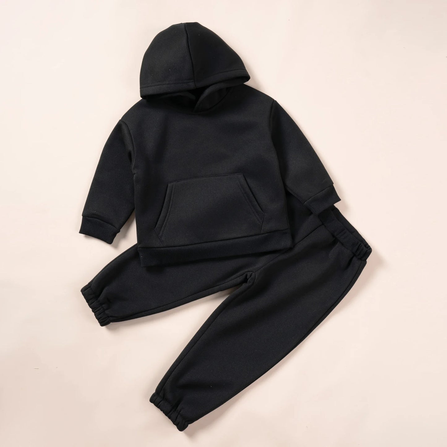 Winter Children's Suit 0-6Y Unisex Hooded Sweatshirt Solid Color Boys and Girls Casual Clothes Comfortable and Soft