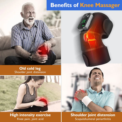 Electric Heating Shoulder Massage Pad Hot Compress Knee Massager Elbow Support Brace Vibration Massage