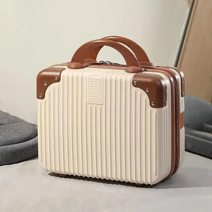 14 inch Mini Women Travel Suitcase Storage Bags Cosmetic Box Hand Luggage Organizer Makeup Case Small Password Box Boarding Case