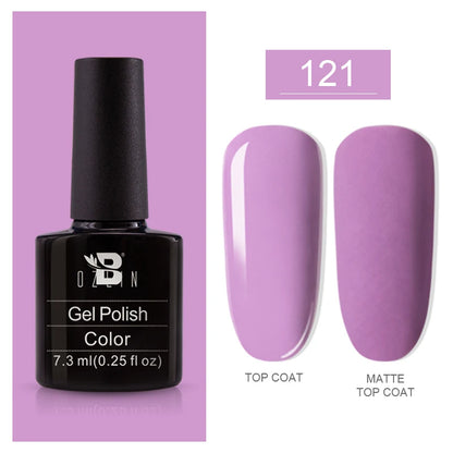 BOZLIN 5ML Color Solid Nail Gel Colorful Painting Nail Art Varnish Semi Permanent Solid Polish UV Nail Gel Top Coat Manicure