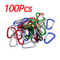 50/100pcs Buckles Aluminum Carabiner Spring Belt Clip Key Chain 4.6x2.5cm For Outdoor Activity Camping Fishing Hiking Travel