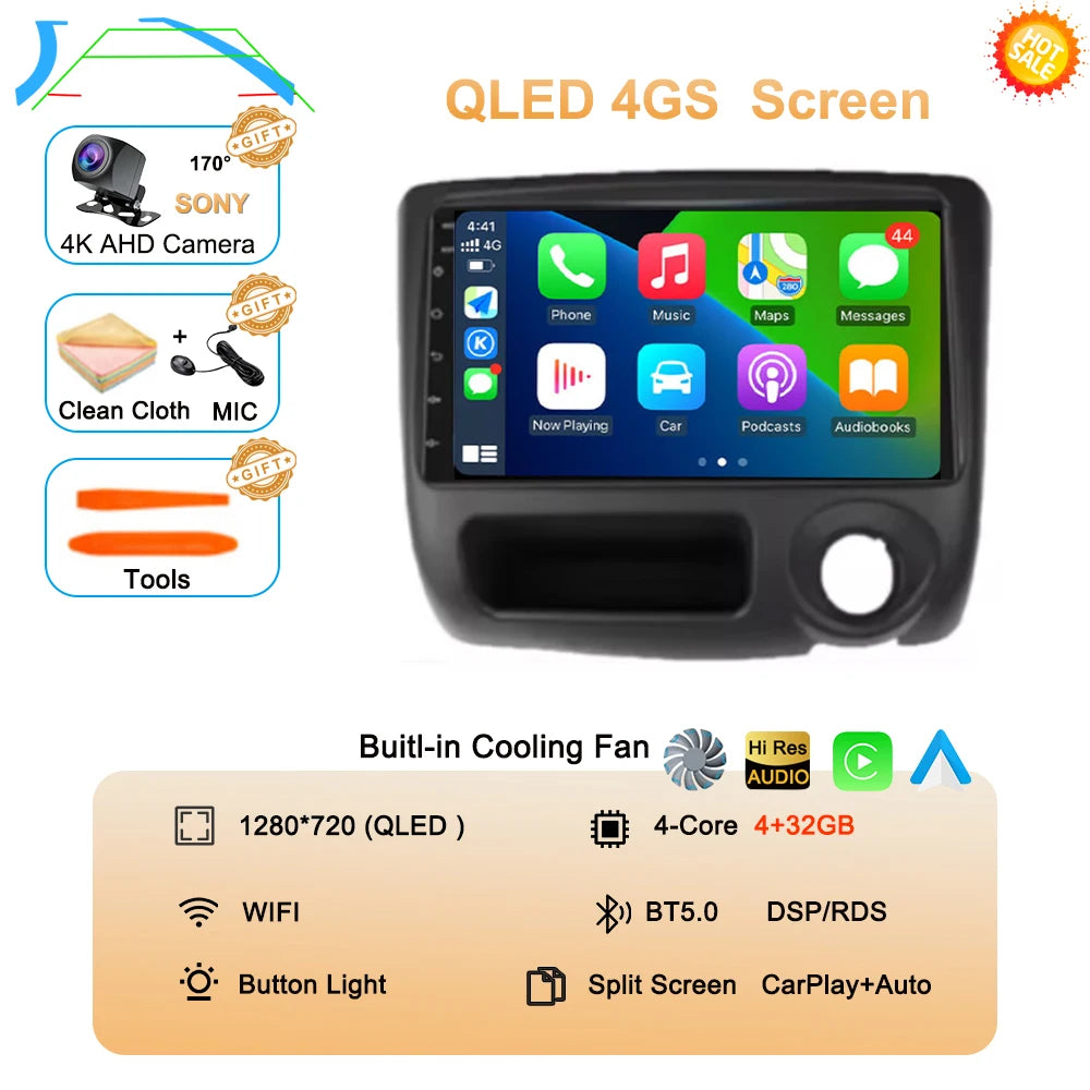 Android 14 For Toyota Vitz Yaris Echo 1999-2005 Carplay Auto Car Radio Multimedia Video Player Navigation GPS No 2Din 2 Din DVD