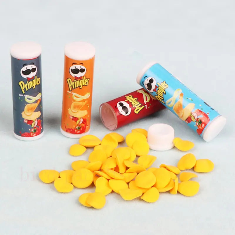 1/6 Miniatrue Dolls Food Mini Chocolate Cookies Boxs Potato Chips Model Toys Pretend Play for Bjd Dollhouse Scence Accessories