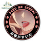 EARLFAMILY 13cm Feed Me Senpai Car Stickers Ahegao Windows Laptop Vinyl Car Wrap Decal Anime Waterproof Car Accessories