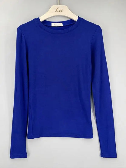 Good Quality T Shirt Korean Style Slim T-shirts 2024 Sexy Tshirts Cotton Long Sleeve Summer Casual Women Tops Tee Shirt Femme