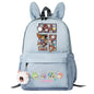 lububu Girls School Backpack Kawaii Children Backpack Cartoon Schoolbag Cute Girls School Supplies Travel Rabbit Ears Mochila