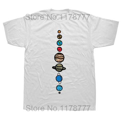 Funny Solar Systems Diagram Astronomy Lover Astronomer Space T Shirts Graphic Streetwear Short Sleeve Birthday Gifts T-shirt