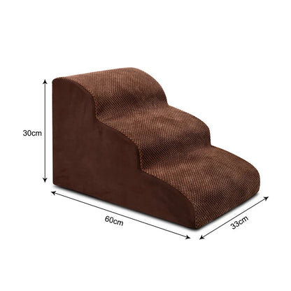 Removable Dog Stairs 3 Steps Ramp Couch Puppy Old Dog Non-Slip Removable Ladder High Couch and Bed Pet Supplies