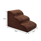 Removable Dog Stairs 3 Steps Ramp Couch Puppy Old Dog Non-Slip Removable Ladder High Couch and Bed Pet Supplies