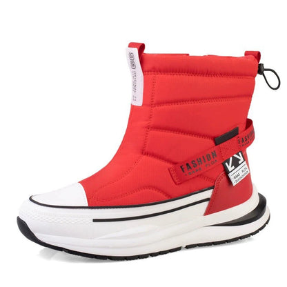 Big Size 45 Winter Boots Men High-top Water-resistant Cotton Shoes Women Plus Velvet Warm Shoes Boots Northeast Outdoor Boots