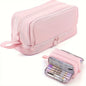 Large capacity stationery case, durable oxford cloth pencil case, portable organizer for school, office and university supplies