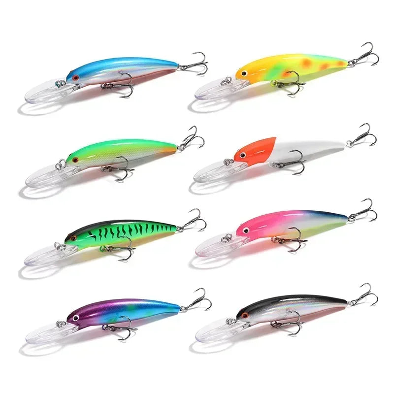 Minnow 90mm/12g Long Throw Fishing Lures Deep Diving Sea fishing Hard Crankabits Wobblers Ocean Boat Fishing Tackle