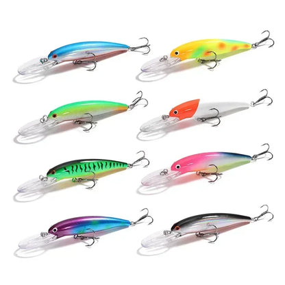 Minnow 90mm/12g Long Throw Fishing Lures Deep Diving Sea fishing Hard Crankabits Wobblers Ocean Boat Fishing Tackle