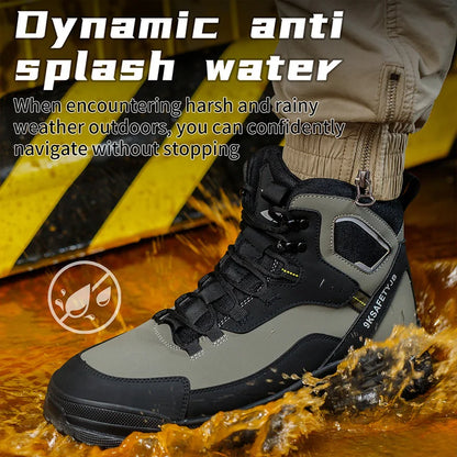 High Quality Safety Shoes Men Steel Wire Work Sneakers Indestructible Shoes Anti-smash Anti-puncture Breathable Work Shoes