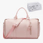 Carry On Garment Bag 55L Large Pu Leather Duffle Bag Waterproof With Shoe Pouch For 2 In 1 Hanging Suitcase Suit Travel Bags