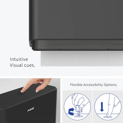 AIKE Professional Paper Towel Holder Wall Mount Punch Free Tissue Dispenser with Smart Lock Paper Box for Toilet Bedroom Kitchen