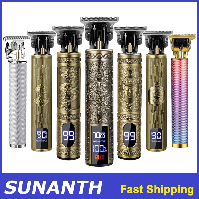 T9 Electric Hair Clippers Vintage Hair Trimmer Barber Hair Cutting Machine Mens Gifts Beard Shavers Shaving Machine