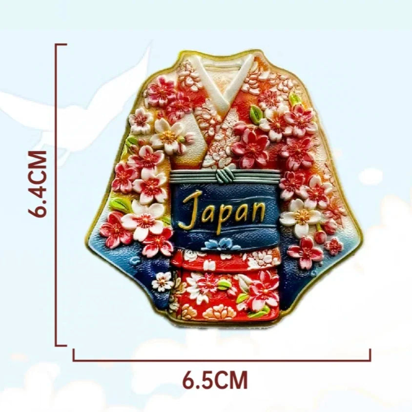 Asia Japan Resin 3D Fridge Magnets Tourism Souvenir Refrigerator Sticker Handicraft Gift Decoration