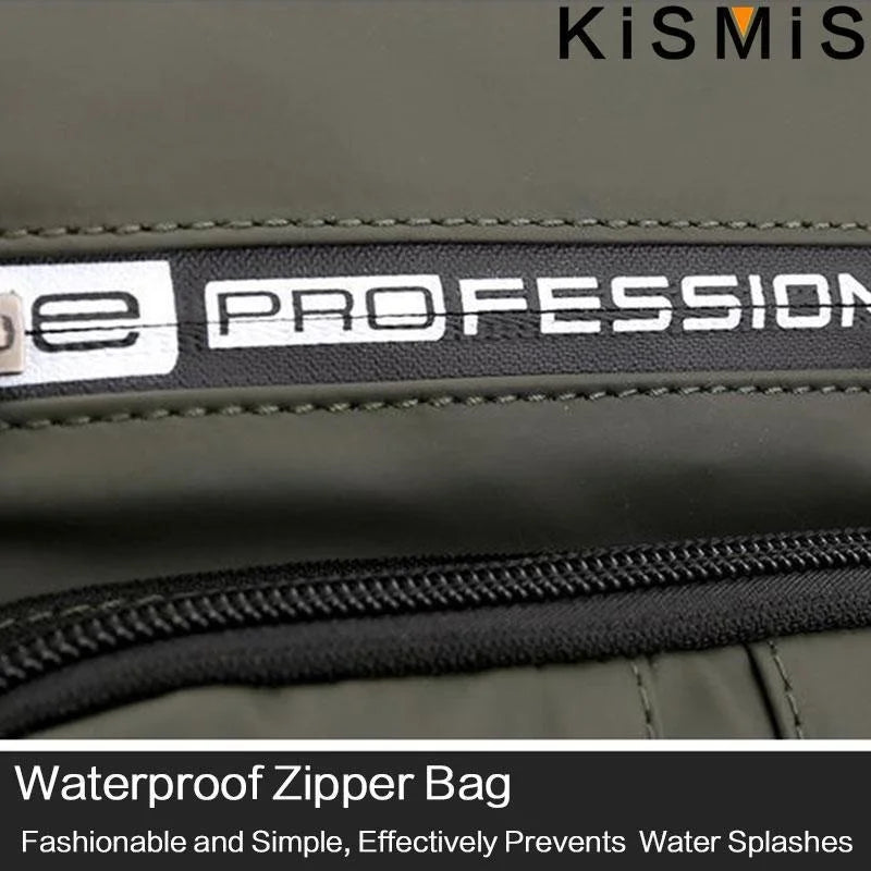KISMIS Men's Multifunction  Messenger Bag Shoulder Cloth Chest Bags Crossbody Casual Man USB Charging Handbag