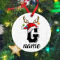 Personalized Christmas Ornament Custom Name Photo Prop Pendant Xmas Party Photography Accessories Ornament Xmas Keepsake Gift