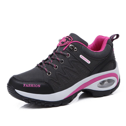 Ladies Casual Shoes Outdoor Thick Soled Wedge Hiking Shoes Ladies Casual Waterproof Hiking Sneakers Non-slip Camping Shoes