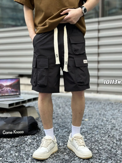 2024 Summer American Tooling Shorts Men's Multi-pocket Quick-drying Shorts Breathable Straight Five-point Pants Streetwear