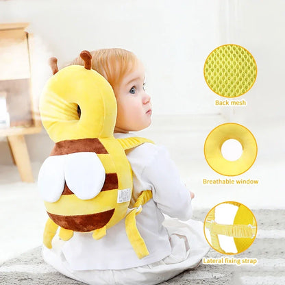 Head Back Protector Baby Protect Pillow Learn Walk Headgear Prevent Injured Safety Pad prevention Fall Cartoon Bee Kids Pillows