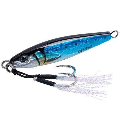 Goture 30g 40g 60g 80g 100g 150g Metal Jigs Lures 3D Large Sea Fishing Lure Sinking Jigging Lure Saltwater Boat Artificial Bait