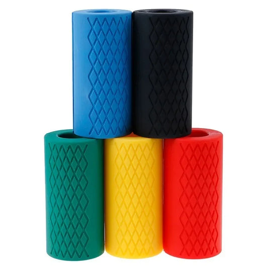 10CM/12.7CM Silicone Handle Silicone Dumbbell Grip Silicone Kettlebell Barbell Grip Non-slip Protection Mesh Grip Rubber Handle
