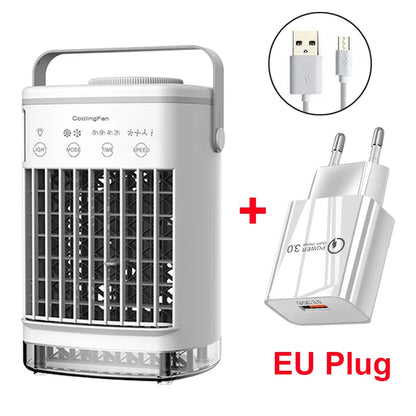 Portable Cooler Air Conditioner Mini Cooling Fans USB Air Conditioning 700ML Ice Water Air Conditioner With Humidifier For Home