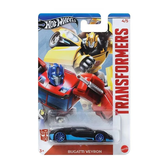 Hot Wheels Cars Transformers GDG83-9C7G FORD MUSTANG GT BUGATTI VEYRON Diecast Vehicle Model Cars Toys Boys Gift