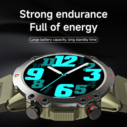 AMOLED SmartWatch Rugged Military BT Call Smart Watch Sports Fitness Tracker 1.53 inch 360*360 HD Screen 30 Days Standby Men